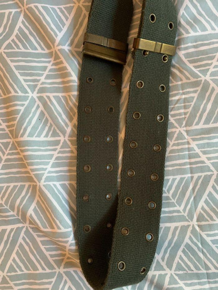 Ceinture vintage militaire kaki - photo numéro 4