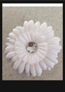 Barrette pince fleur blanche