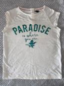 Teeshirt Paradise sequins 10 ans