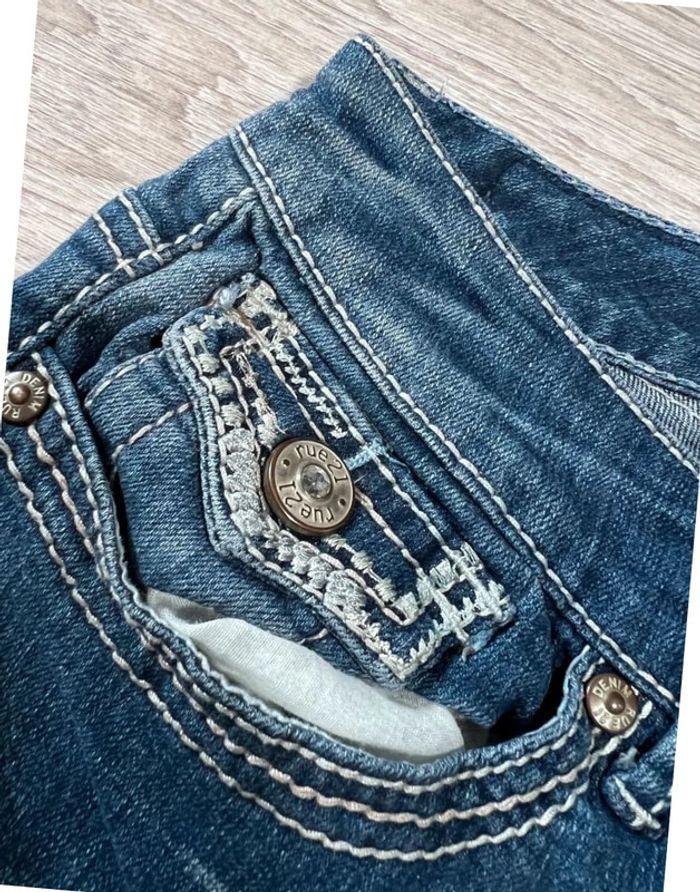 🩳 Short vintage brodé en jean  Bleu Taille S 🩳 - photo numéro 16