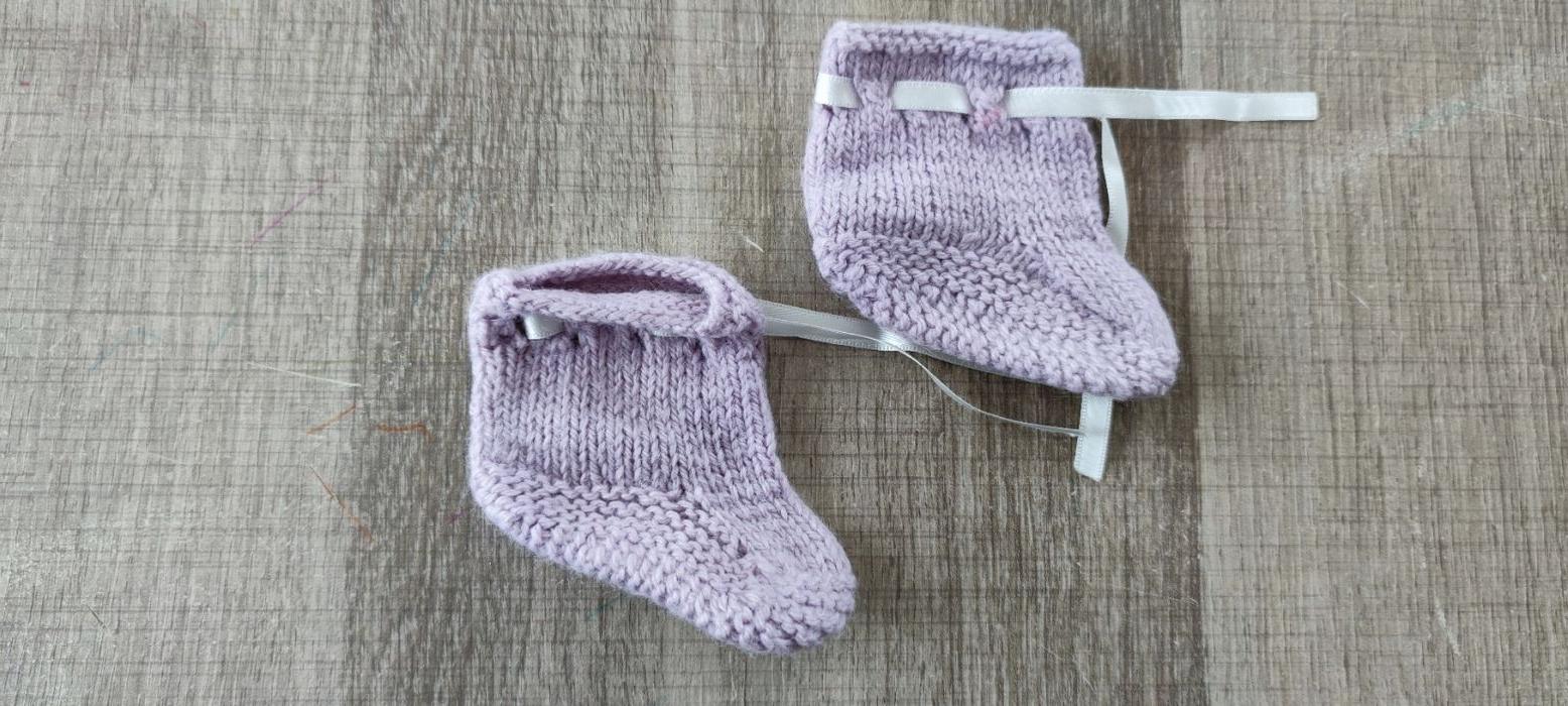 Chaussette violette pour bébé taille 1 mois