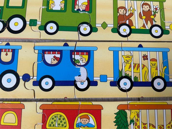 Puzzle en bois 4 petits trains - photo numéro 3