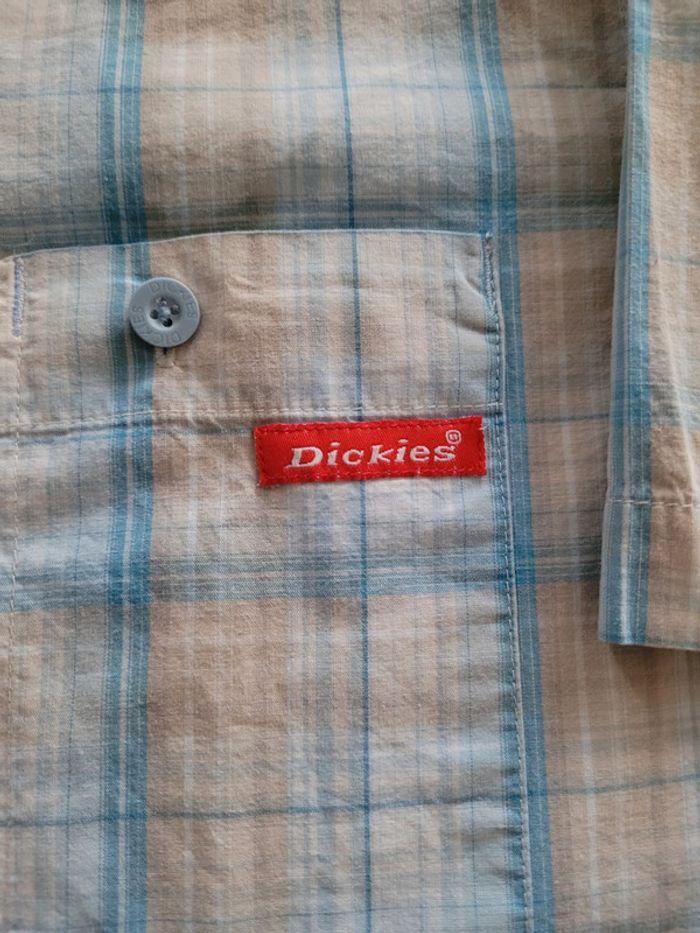 Chemise Manches Courte Dickies Carreaux Bleu Taille M Original - photo numéro 5