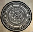 Magnifique tapis rond noir et blanc