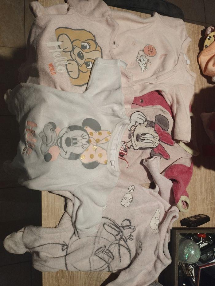 Lot pyjamas velours naissance