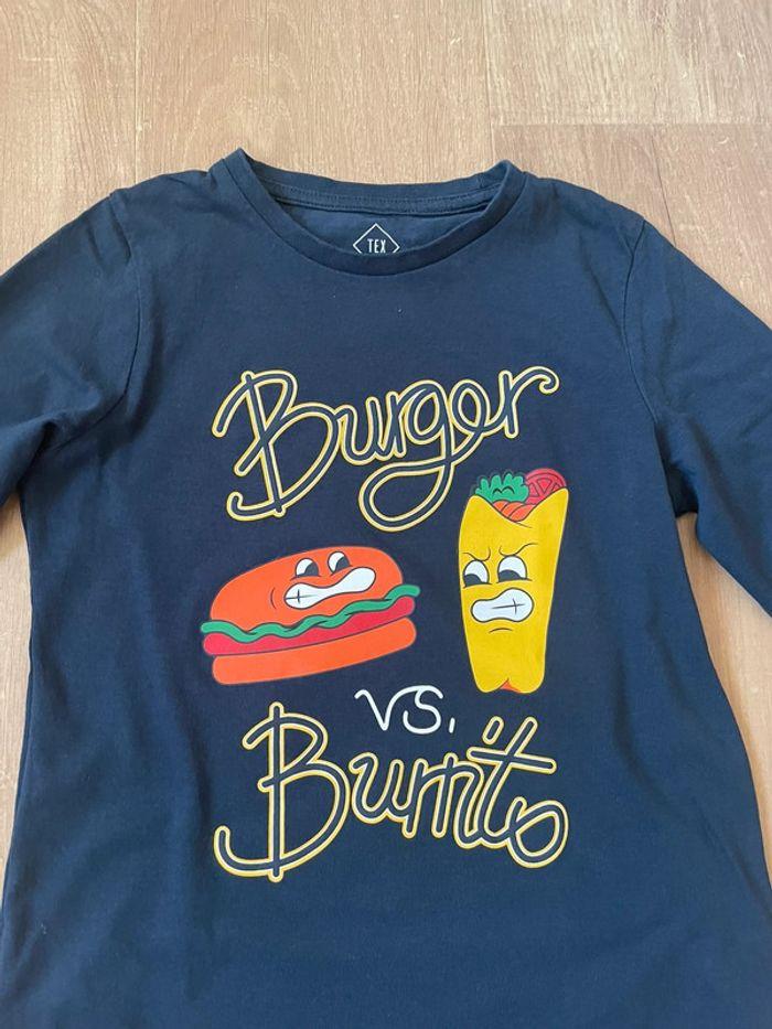 T-shirt manches longues Burger Burito - Tex - 7/8 ans - photo numéro 2