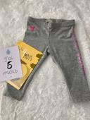 Leggins pantalon gris coeur rose tbe 6/9 mois