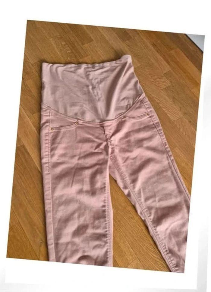 Pantalon de grossesse estival rose H&M Mama Taille S 36 - photo numéro 2