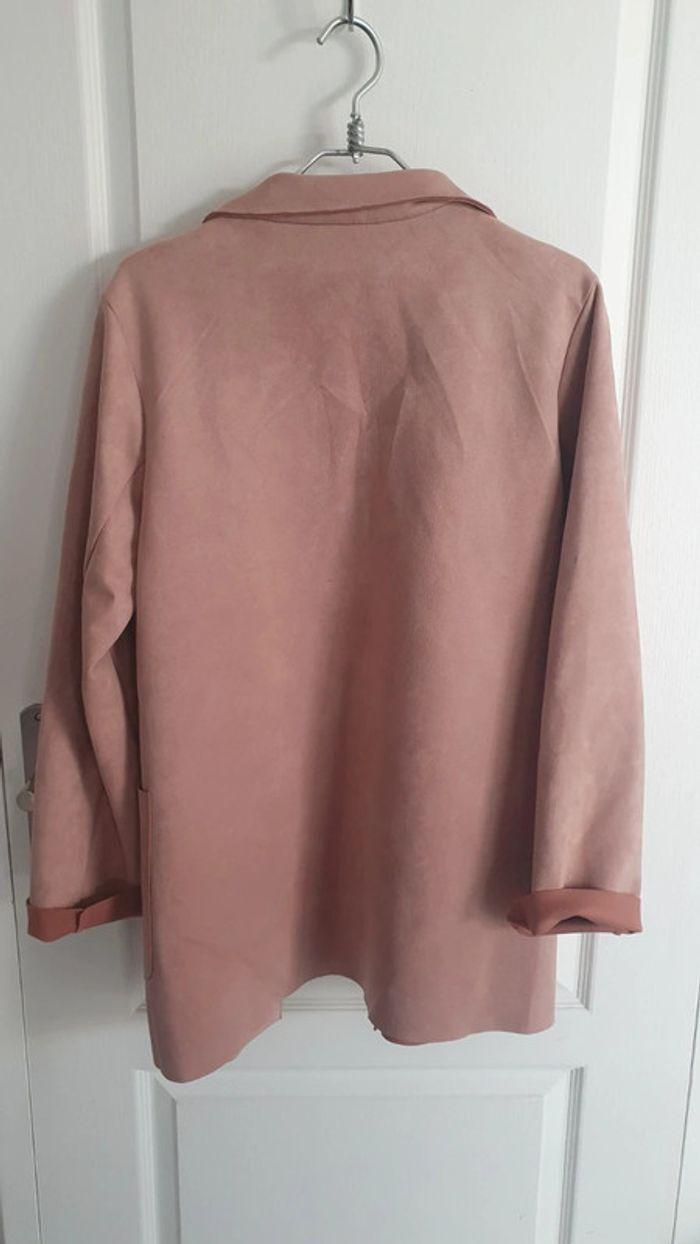 Veste rose pâle Zara T. L - photo numéro 2