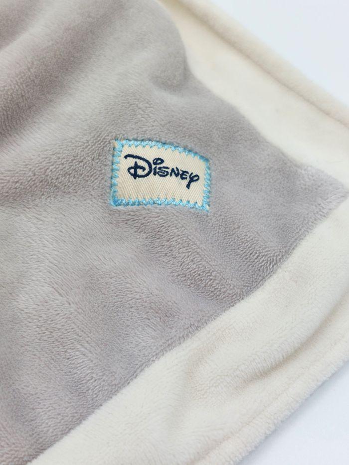 Doudou peluche éléphant Dumbo gris blanc DISNEY NICOTOY mouchoir yeux bleus - photo numéro 3