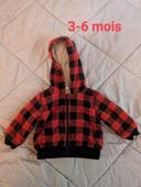 Veste peluche 3-6 mois