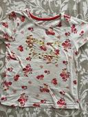 Tee shirt fille fleuri 6/7 ans