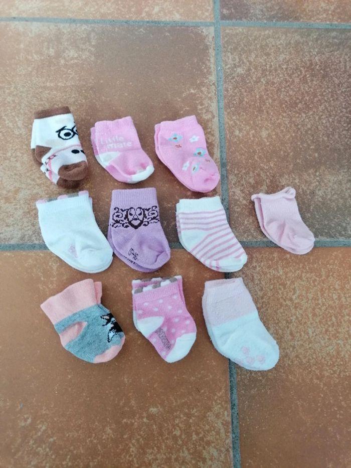 Lot de 10 paires de chaussettes bébé fille - photo numéro 1