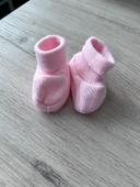 Chaussons naissance rose