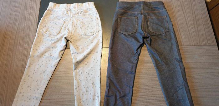 Lot 2 pantalons jeggings 5/6ans - photo numéro 7