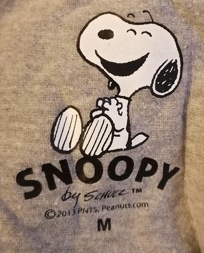 Nuisette / chemise de nuit gris bleu blanc rouge Snoopy by Schulz - photo numéro 9