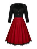 Robe rouge et noir