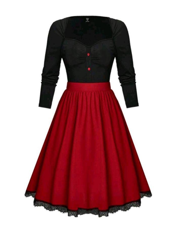 Robe rouge et noir - photo numéro 1