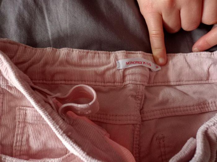 Pantalon velours rose fille Monoprix 8 ans - photo numéro 3