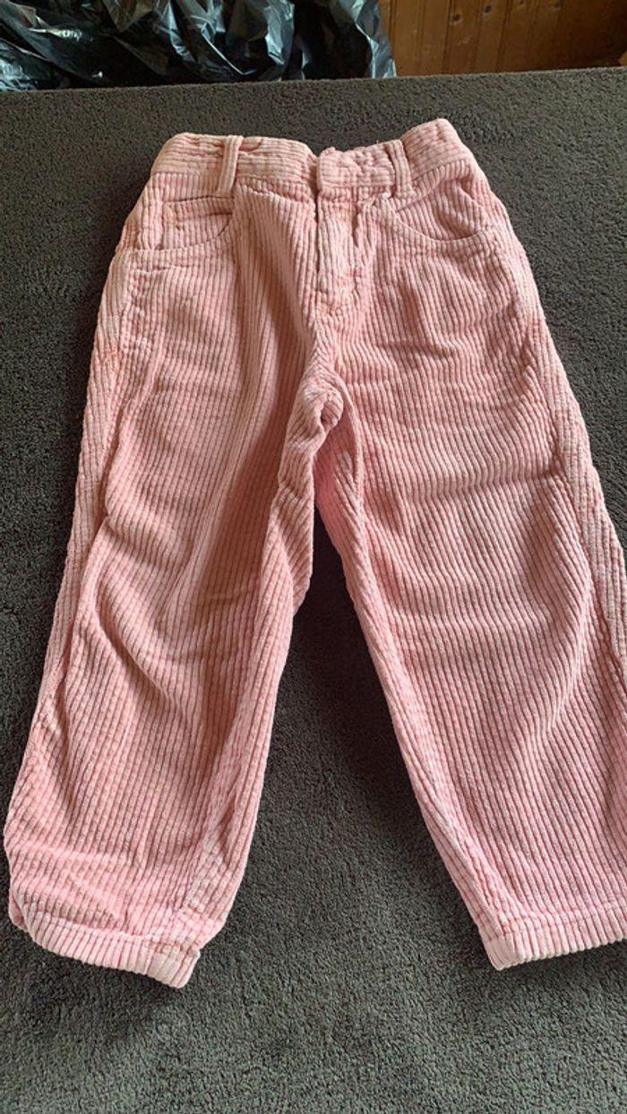 Pantalon velours rose