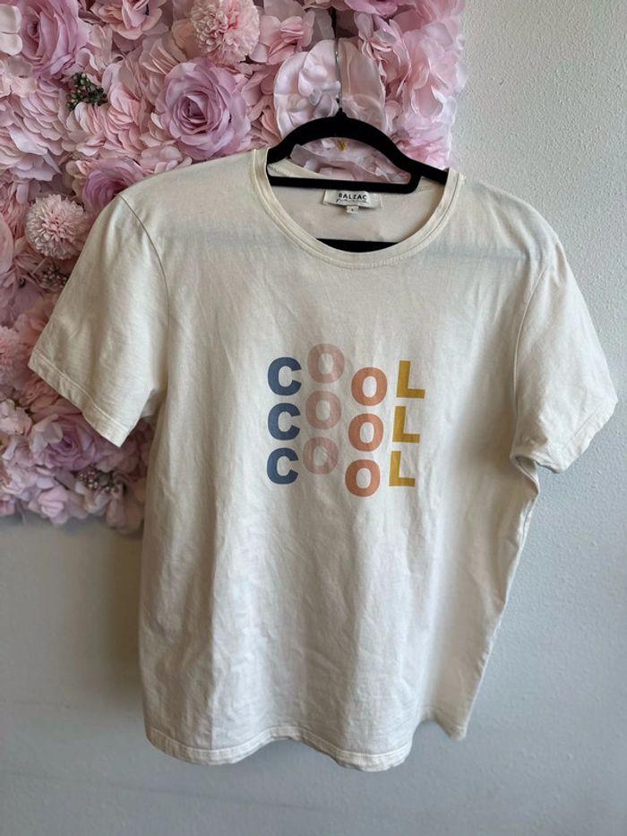 T-shirt Balzac Paris “Cool” imprimé taille L - photo numéro 1