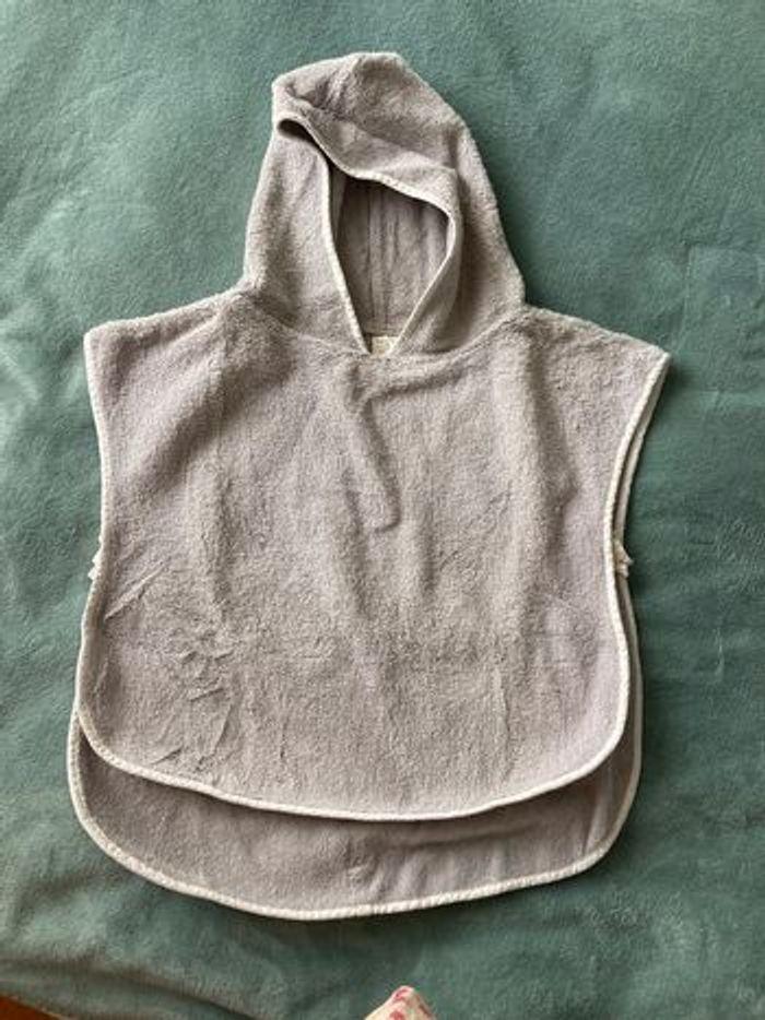 Koeka poncho peignoir de bain gris 3-4 ans - photo numéro 1