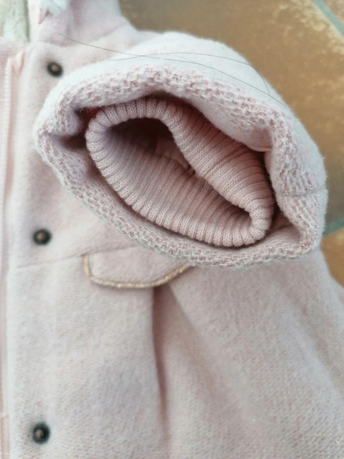 Manteau chaud capuche bébé fille rose - photo numéro 7