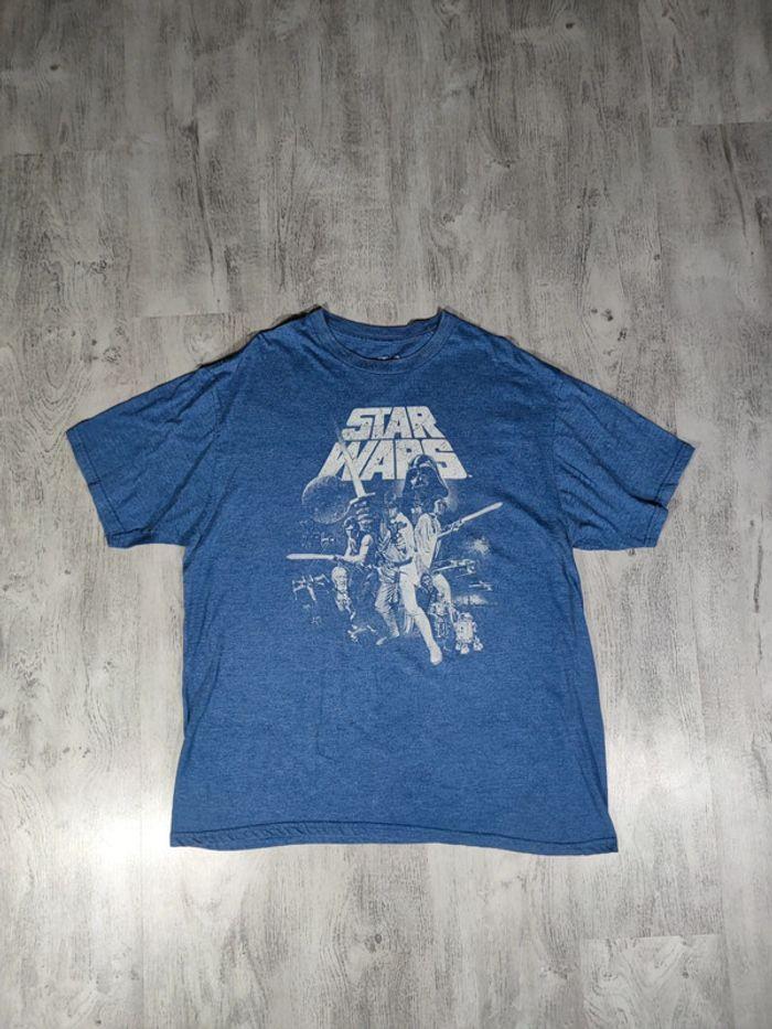 T-shirt Licence Star Wars Lucas Film Vintage Bleu Taille XL Homme - photo numéro 1