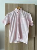 Chemise rose claire manche courte