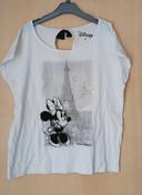 T-shirt femme blanc, Minnie. Disney