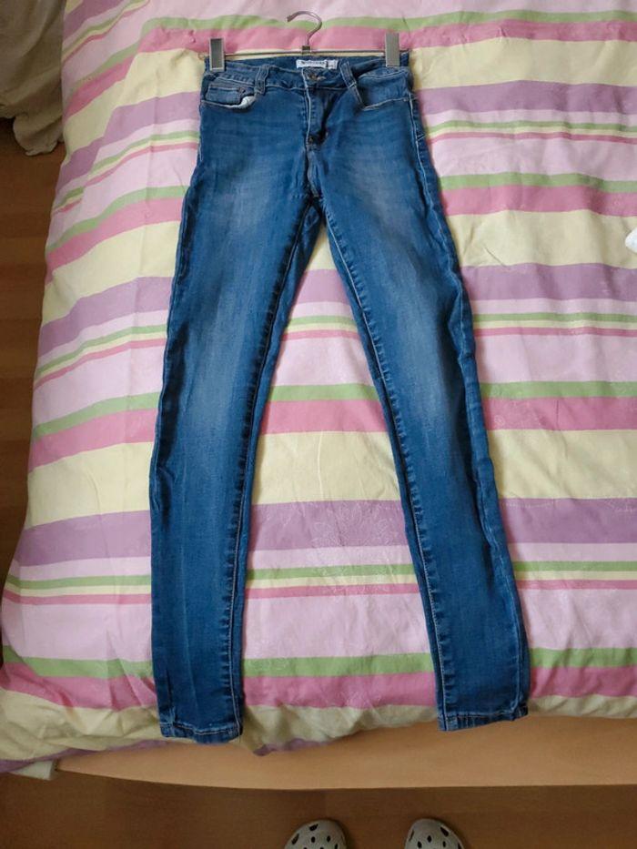 Jeans bleu fille T27 8/10 ans - photo numéro 3