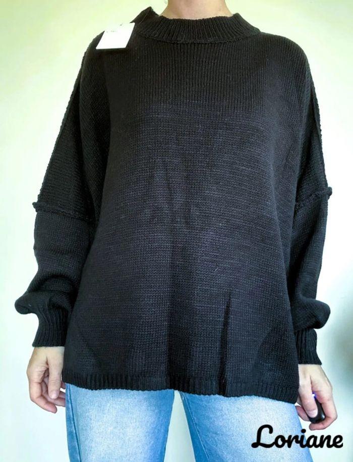 Pull long noir Loriane – Taille unique (36 à 44), chic et confortable, neuf avec étiquettes 💖 - photo numéro 4