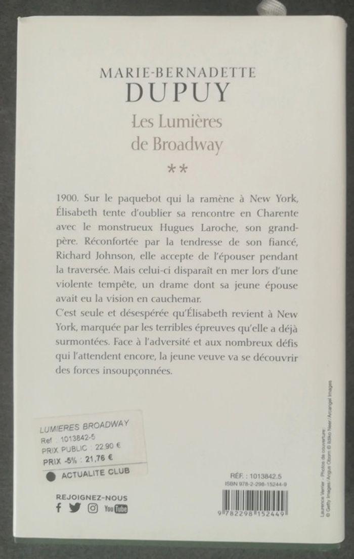 Livre Les lumières de Broadway - photo numéro 2