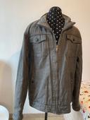 Veste harrington gris pour homme La Halle taille XL