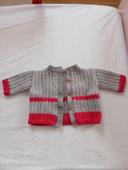 Gilet en laine fait main taille 2 ans