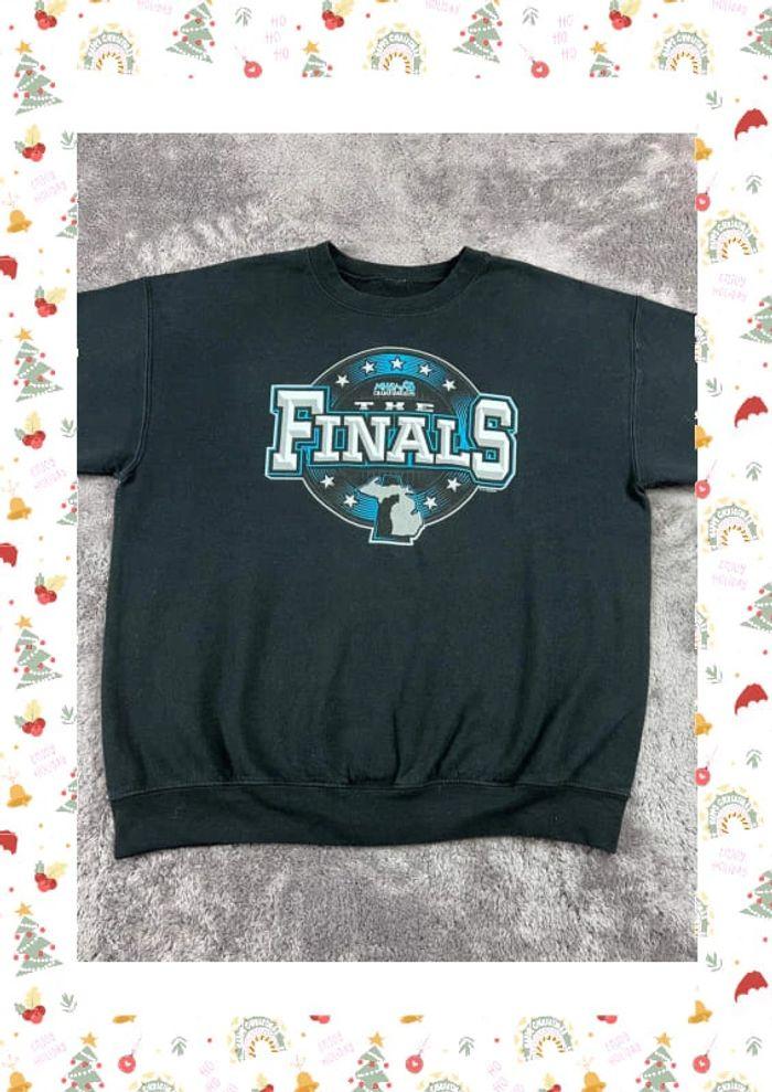 👕 Sweat University Rare Vintage y2k 90s 2000s MHSAA Championships Finals Noir Taille M 👕 - photo numéro 6