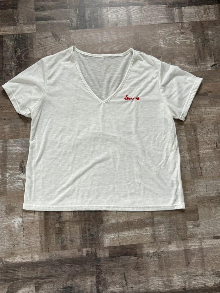 Lot de deux tshirts blanc - taille L - photo numéro 2