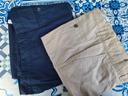 Pantalons Chinos x2 beige bleu marine