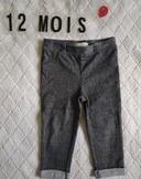 Legging effet jean gris mes petits cailloux fille 12 mois