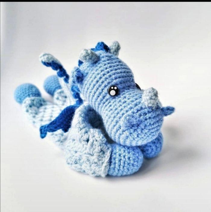 Peluche dragon fait main