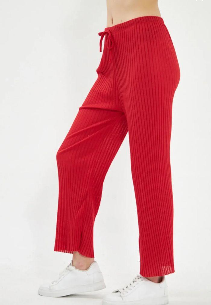 Pantalon Armonika taille élastique Rouge Femme taille M - photo numéro 5