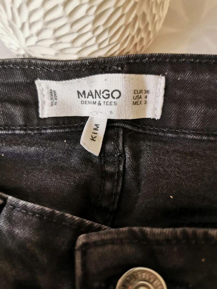 Jean slim noir délavé MANGO - photo numéro 5