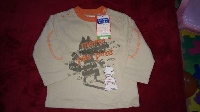 Tee-shirt manches longues beige 12 mois garçon la compagnie des petits - photo numéro 1