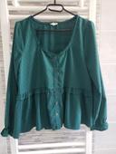 Blouse vert foncé kilky S