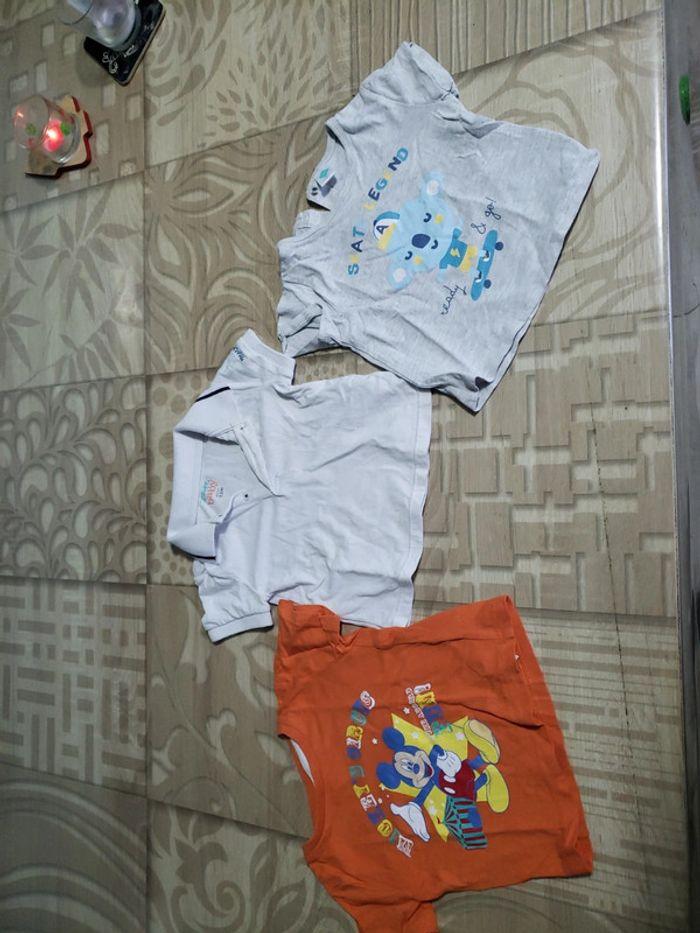 Lot 3 T-shirts 1 an manches courtes - photo numéro 1