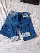 Jeans  bleu et dentelle  36/S