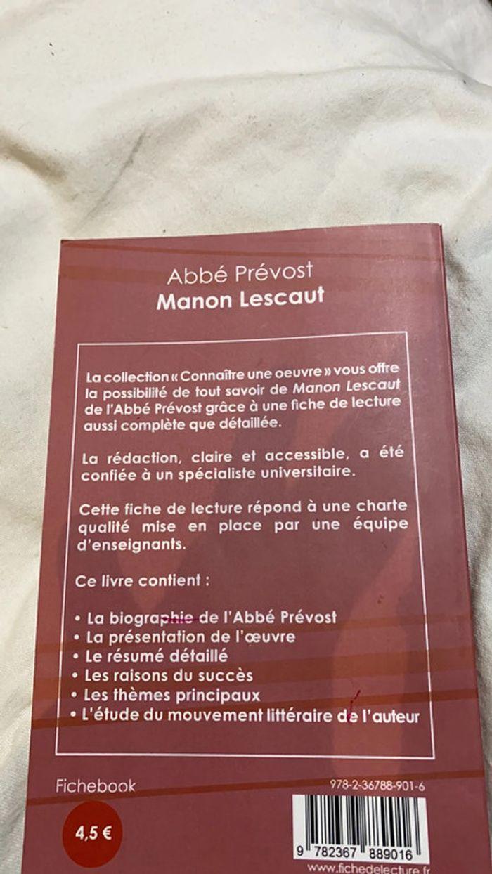 Carnet de lecture Manon Lescaut. - photo numéro 2