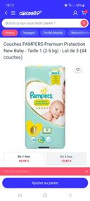 A vendre 3  paquets pampers taille 1 /44