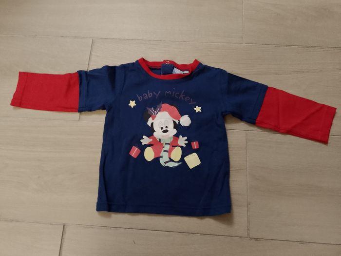 Tee shirt Mickey Noël 18 mois