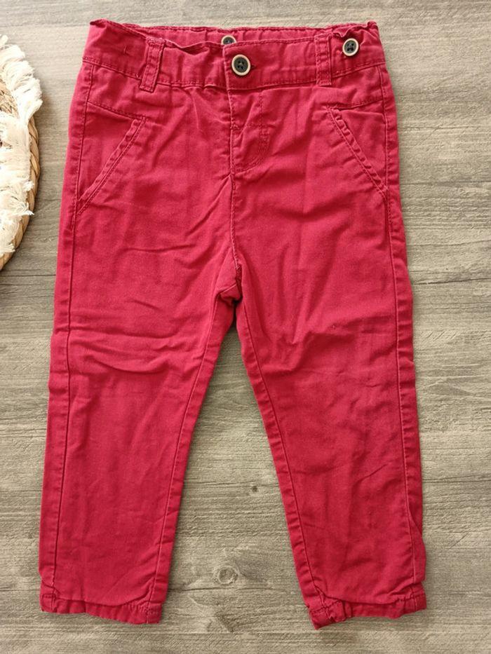 🙋🏼‍♀️Pantalon rouge tape à l œil 23 mois - photo numéro 2